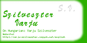 szilveszter varju business card